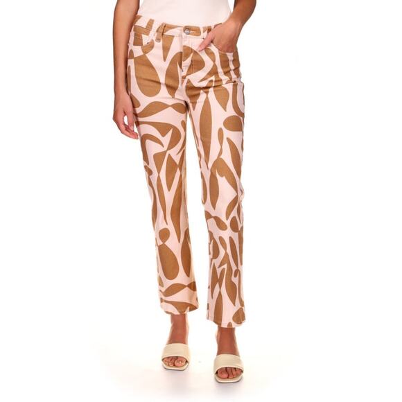 Sanctuary Animal Print Lion River High Rise Straight 90's Jeans Size 33 - Picture 1 of 14